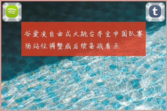 谷爱凌自由式大跳台夺金中国队赛场站位调整成后续备战看点